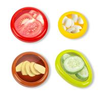 Gxhong Wiederverwendbar Silicone Fruit Storage Conteneurs, 4pcs Frischhaltebehälter Obst, Obst GemüSe Sparer, Avocat Aufbewahrung Mit Deckel, Silikon Obst Aufbewahrungsboxen, Für Lagerung Obst Gemüse