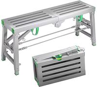 GXILUK Échelle Pliante Portable avec escabeau, Plateforme de Travail, Tabouret-échelle pour travaux domestiques avec pédales et réglage de la Hauteur sur 5 Niveaux, pour Cei