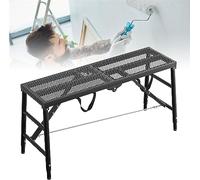 GXILUK Échelles escamotables Portables, Plateforme de Travail Pliante multifonctionnelle à Hauteur réglable, Structure en Acier galvanisé soudé, Charge maximale de 408 kg (900