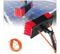 GXILUK Kit de Nettoyage de vitres réglable avec tête de Brosse rotative et Tuyau, poignée en Aluminium pour Le Nettoyage de Panneaux solaires et de terrasses