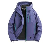 GXJIXf 3-in-1 Fall-Winter Coats with Hood, 2026 New Snow Ski Jacket, Waterproof Windproof, Fleece Lined, for Women and Men (Purple,M)