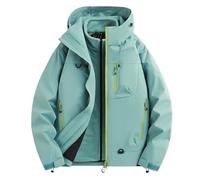 GXJIXf 3-in-1 Fall-Winter Coats with Hood, 2026 New Snow Ski Jacket, Waterproof Windproof, Fleece Lined, for Women and Men (Bean Green,3TG)