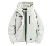 GXJIXf 3-in-1 Fall-Winter Coats with Hood, 2026 New Snow Ski Jacket, Waterproof Windproof, Fleece Lined, for Women and Men (White,S)