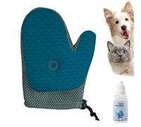 GXJIXf All-in-One Grooming Mist Glove for Pets, Reusable Pet Hair Removal Tools, Remove sticky hair from clothes and sofas (Blue)