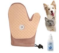 GXJIXf All-in-One Grooming Mist Glove for Pets, Reusable Pet Hair Removal Tools, Remove sticky hair from clothes and sofas (Pink)