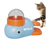 GXJIXf Cat Treat Slot Machine, Interactive Toy Trainer for Cats and Dogs, Dog Puzzle Feeder, Whale-Shaped, Pet Puzzle Toy (Blue)