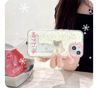 GXJIXf Christmas Light-Up Phone Case, Incoming Call LED Flash Case, Cute Merry Christmas Phone Outward, for iPhone 17/16/15/14/13 (13,Horizontal Cat)