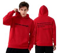 GXJIXf Dear Person Behind Me Hoodie, You are Enough Sweatshirt, Mental Health Hoodie, Fleece Lining, for Women & Men (Red,5TG)
