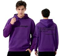 GXJIXf Dear Person Behind Me Hoodie, You are Enough Sweatshirt, Mental Health Hoodie, Fleece Lining, for Women & Men (Purple,S)