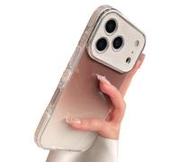 GXJIXf Gradient Color Glitter Bling Compatible, Silicone Shockproof Cover, Camera Lens Protection, for iPhone 17/16/15/14 Pro Max (17pro,Brown)