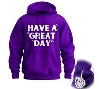 GXJIXf Have A Great Day Middle Finger Hoodie, Sarcastic & Funny Pullover Sweatshirt, for Unisex (C-1,Grand)