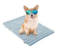 GXJIXf Pet Cooling Mat, Reversible Self-Cooling Mat, Portable Pet Cooling Bed for Summer, Multiple Sizes, for Indoor and Outdoor Use (Blue,Large)
