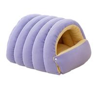 GXJIXf Removable and Washable Winter Closed-Off Cat Bed, Cozy Monster Cat Bed, Winter Cat Bed, for Puppy and Kitty (Purple,Medium)