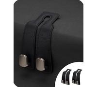 GXJIXf Twin Hook Leather Car Headrest Hangers, 2pcs Automotive Seat Back Organizers, Purse Hook for Car (D-black)