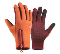 GXJIXf Waterproof Touchscreen Thermal Gloves, Winter Thermal Gloves for Men, for Outdoor Working,Cycling,Running,Driving (A-Orange,Large)