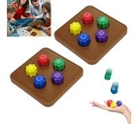 Gxlaihly Jeu Coréen Traditionnel Gonggi Jeu Coréen Gonggi Jack Stone Pebbles Set, Entraînement de Coordination pour Enfants et Adultes (10 pièces + 2 Base)