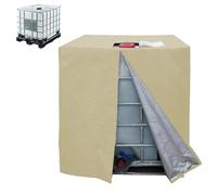 GXLBDK Bâche De Protection pour Cuve IBC 1000L, Film De Protection pour Cuve d'eau De Pluie, Imperméable Et Antigel(Size:120 * 100 * 116cm/47 * 43 * 45in,Color:Beige)