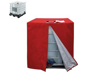 GXLBDK Bâche De Protection pour Cuve IBC 1000L, Film De Protection pour Cuve d'eau De Pluie, Imperméable Et Antigel(Size:120 * 100 * 116cm/47 * 43 * 45in,Color:Rouge)