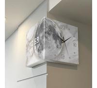 GXLBDK Pendules Murales Salon Moderne,Horloge d'angle Double Face LED Numérique pour Salon, Maison,Hôtel, Bureau,Décoration Cadeau,Remote Control Switch,12in
