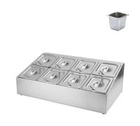 GXLBDK Pizza Zutatenbehälter, Catering Zutatenbehälter Bac INOX avec Couvercles pour Restauration Et La Cuisine,Bac Rangement Frigo,C:67 * 40 * 23cm/26 * 15 * 9in