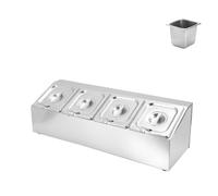 GXLBDK Pizza Zutatenbehälter, Catering Zutatenbehälter Bac INOX avec Couvercles pour Restauration Et La Cuisine,Bac Rangement Frigo,E:60 * 22 * 21cm/23 * 8 * 8in