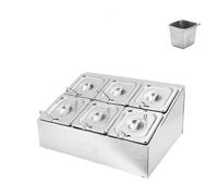 GXLBDK Pizza Zutatenbehälter, Catering Zutatenbehälter Bac INOX avec Couvercles pour Restauration Et La Cuisine,Bac Rangement Frigo,B:50 * 40 * 24cm/19 * 15 * 9in