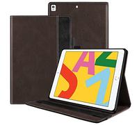 GXLONG Ooboom Coque pour iPad Mini1/2/3/4/5, PU Cuir Housse Étui Flip Cover Case Wallet Portefeuille Supporter avec Carte de Crédit Fentes Élastique - Café