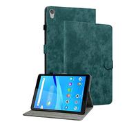GXLONG Ooboom Coque pour Lenovo Tab M8 8 inch HD Tablet, Tigre Mignon Magnétique Flip Smart Cover Protection Housse Étui Wallet Case PU Cuir Supporter avec Carte de Crédit Fentes - Vert Foncé