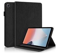 GXLONG Ooboom Coque pour Oppo Pad Air, La Vie Arbre Modèle Flip Smart Cover Housse Étui Case PU Cuir Multi-Angle Supporter avec Carte de Crédit Fentes Élastique - Noir