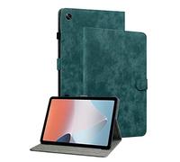 GXLONG Ooboom Coque pour Oppo Pad Air, Tigre Mignon Magnétique Flip Smart Cover Protection Housse Étui Wallet Case PU Cuir Supporter avec Carte de Crédit Fentes - Vert Foncé