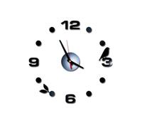 GXMDSGZ Autocollant Mural numérique 3D DIY, Petite Horloge fraîche for décoration de Maison, décalcomanie Murale Simple(Black)