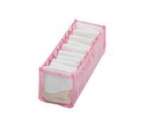 GXMDSGZ Boîte de rangement for jeans, placard, garde-robe, vêtements, compartiments, tiroir, chaussettes, organisateur séparation for pantalons Pour Ranger Sous-VèTements(Pink 11grids)