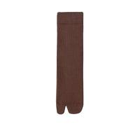 GXMDSGZ Chaussettes à 2 orteils for hommes, tongs, sandales, tube central, couleur unie, rayées, fendues, style professionnel, décontracté, coton(Coffee)