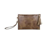 GXMDSGZ Femmes Pochette Sac Sac à main vintage for femme, couleur unie, enveloppe, en cuir, avec dragonne, décontracté, petit, pochette de jour, portefeuille Pour Les Mariages(Camel)