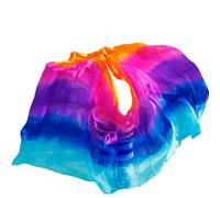 GXMDSGZ Foulard Danse Orientale Classique 250 * 114cm voiles de soie danseuse du ventre accessoires Performance scène écharpe à la main jeté châle accessoire danse voile(X Real Silk Veils,270x114cm)