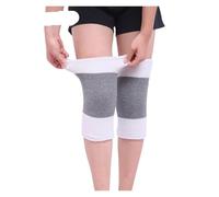 GXMDSGZ Genouillère 1 paire d'orthèses de genou chaudes d'hiver, genouillères élastiques for le syndrome du canal carpien(White with grey)