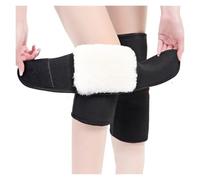 GXMDSGZ Genouillère Genouillères d'hiver en velours réglables Style Plus, manchons de jambe chauds et épais, genou légers for la course à pied(Black M-Buckle-)