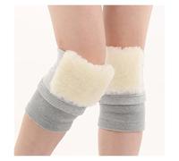 GXMDSGZ Genouillère Genouillères d'hiver en velours réglables Style Plus, manchons de jambe chauds et épais, genou légers for la course à pied(Grey M-Sleeve-)