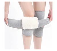 GXMDSGZ Genouillère Genouillères d'hiver en velours réglables Style Plus, manchons de jambe chauds et épais, genou légers for la course à pied(Grey M-Buckle-)