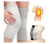 GXMDSGZ Genouillère Lot de 2 genouillères soutien, attelles genou, ceinture récupération chauffante, masseur et chauffe-jambes(Black,XL)