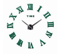 GXMDSGZ Horloge Murale numérique Simple et Moderne à Faire soi-même, silencieuse, for Bureau, Salon, Maison, décoration Murale, Autocollant Mural sans Perforation(Green)