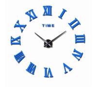 GXMDSGZ Horloge Murale numérique Simple et Moderne à Faire soi-même, silencieuse, for Bureau, Salon, Maison, décoration Murale, Autocollant Mural sans Perforation(Blue)