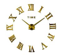GXMDSGZ Horloge Murale numérique Simple et Moderne à Faire soi-même, silencieuse, for Bureau, Salon, Maison, décoration Murale, Autocollant Mural sans Perforation(Gold)