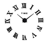 GXMDSGZ Horloge Murale numérique Simple et Moderne à Faire soi-même, silencieuse, for Bureau, Salon, Maison, décoration Murale, Autocollant Mural sans Perforation(Black)