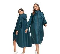 GXMDSGZ Imperméable à Capuche for Homme et Femme, imperméable intégral, Long Manteau de Pluie for, Poncho Protection, Cape for Sac Dos(Sea Blue)