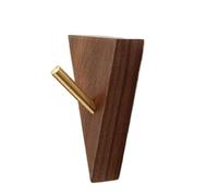 GXMDSGZ Porte Clef Mural Crochets triangulaires en laiton massif et bois, porte-clés polyvalent, décoration murale, porte-manteau(Black walnut V)