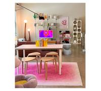 GXMDSGZ Tapis Artistique Rose dégradé, Luxueux, Grande Surface, décoration de Salon, Confortable et rafraîchissant, for Chambre à Coucher, Balcon pour Chambre à Coucher Et Salon(PW371-QD-1,220x330cm)