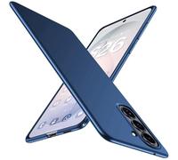 Gxmeuie Coque ultra fine pour Samsung Galaxy S26 5G, toucher soyeux, matériau anti-traces de doigts, coque rigide fine en polycarbonate mat, anti-rayures et antichoc (bleu)