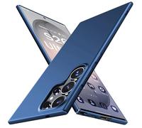 Gxmeuie Coque ultra fine pour Samsung Galaxy S26 Ultra 5G, toucher soyeux, matériau anti-traces de doigts, coque rigide fine en polycarbonate mat, anti-rayures et antichoc (bleu)