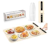 Gxpjycfob Chauffe Plat Électrique Pliable, Plateau Chauffant Électrique Flexible, Tapis Chauffe Plat électrique avec 9 Réglages de Température 40°C to 120°C pour Buffets Fêtes 60X38CM (Beige)